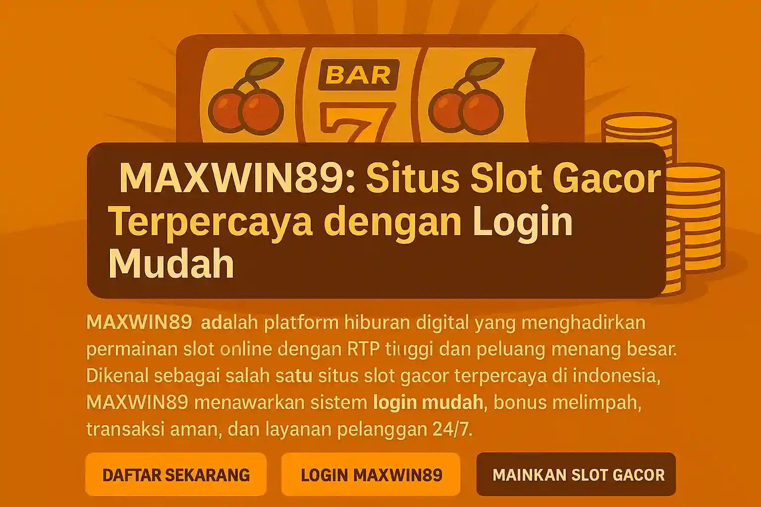 Ilustrasi slot gacor dengan indikator RTP & volatilitas