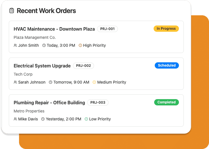 Structured Project Tracking with Linked Work Orders