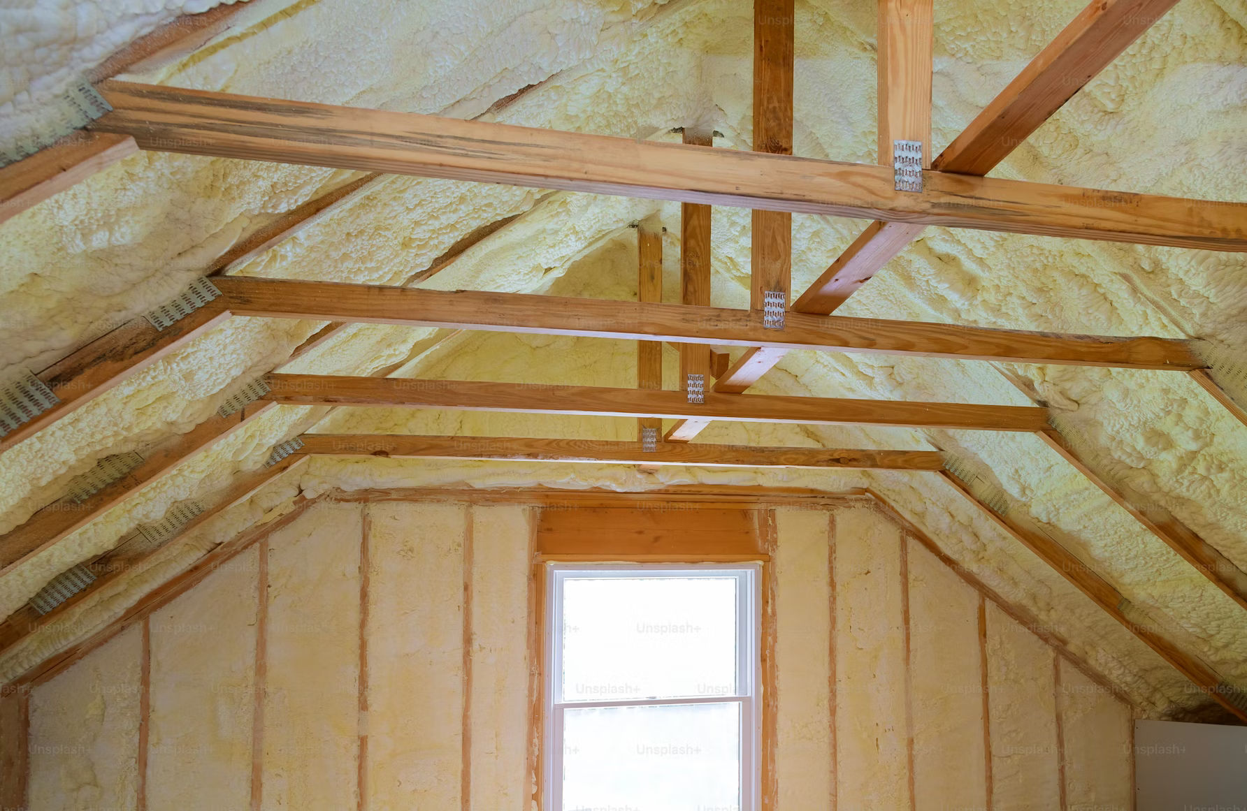 Attic insulation coverage in a Littleton area home