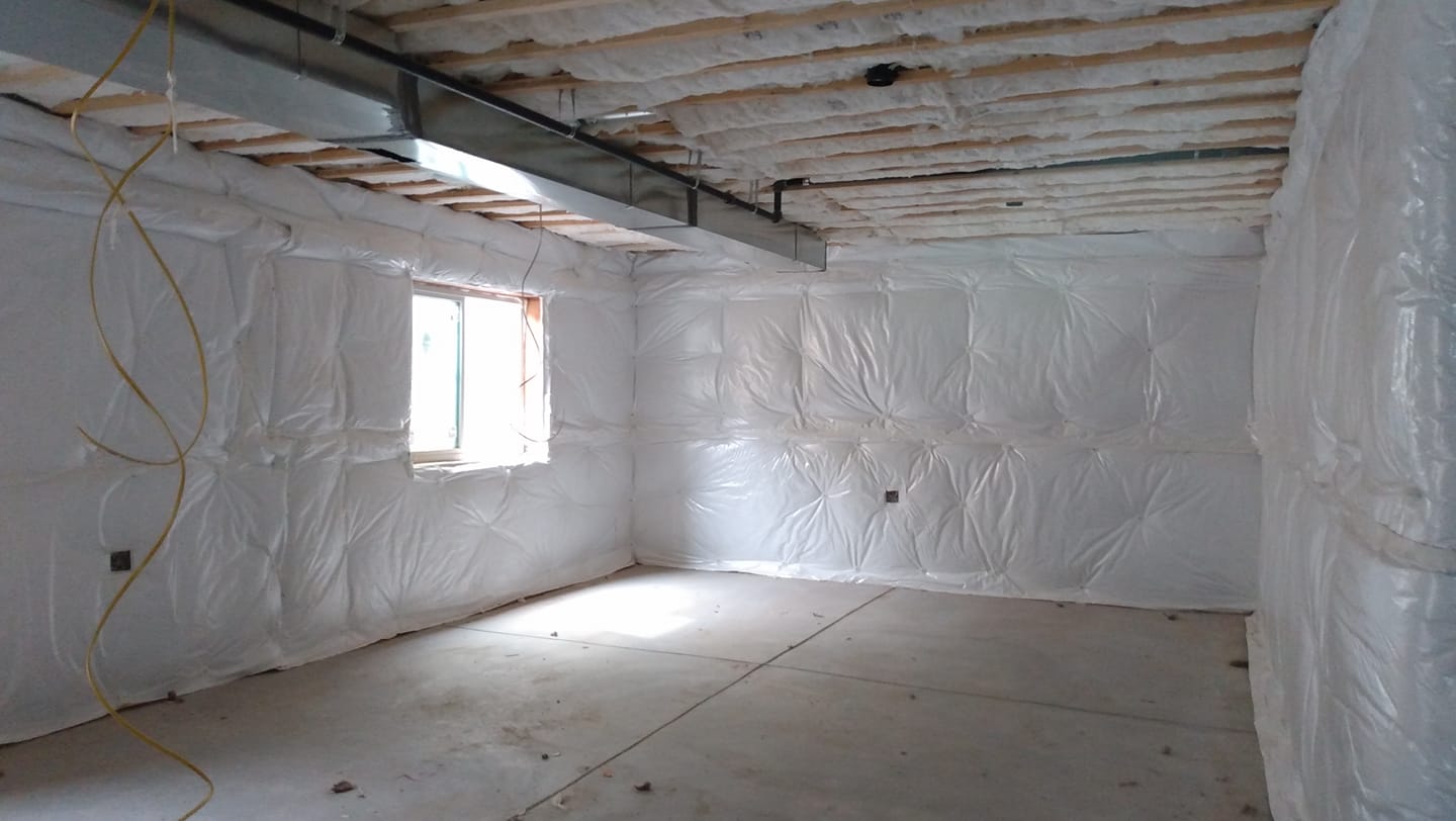 Basement insulation work in Denver