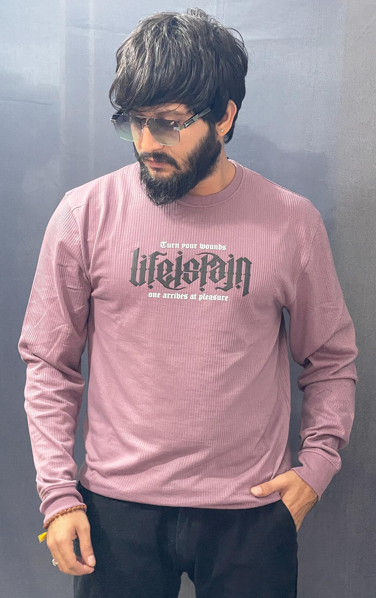 DARK PINK POSTER PARRTEN PRINTED TSHIRT 289 P119