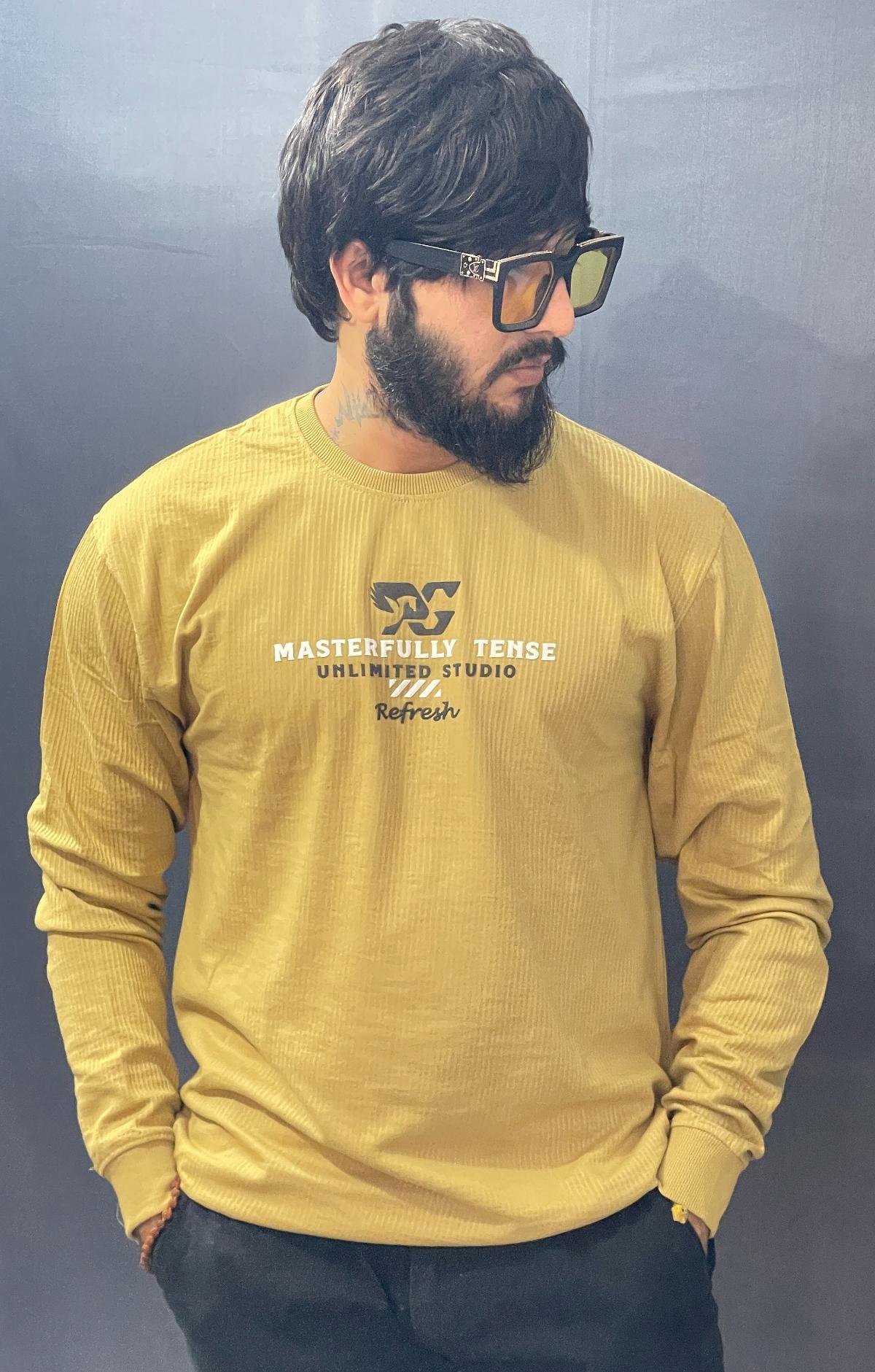 DARK YELLOW POSTER PARRTEN PRINTED TSHIRT 291 P119