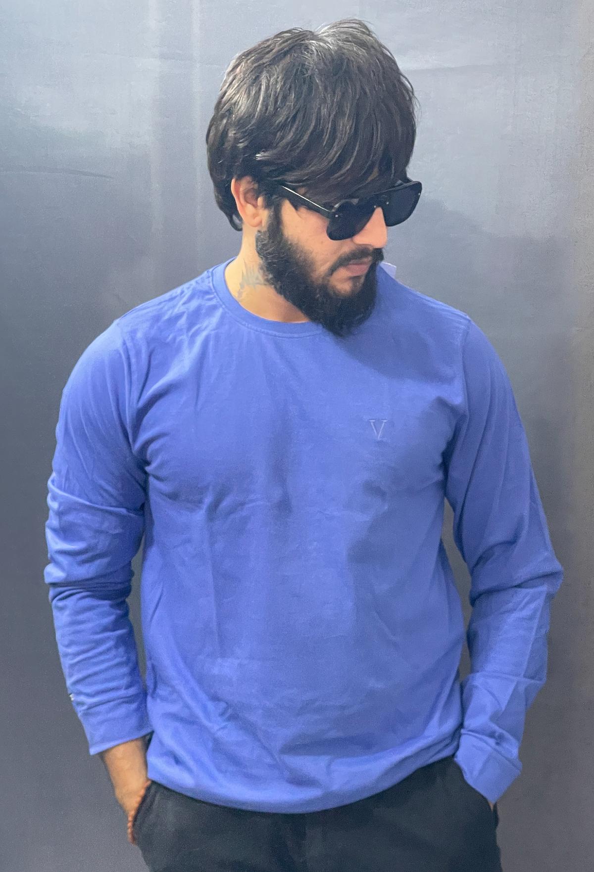 DARK BLUE ROUND NECH PLAIN TSHIRT 294 P120