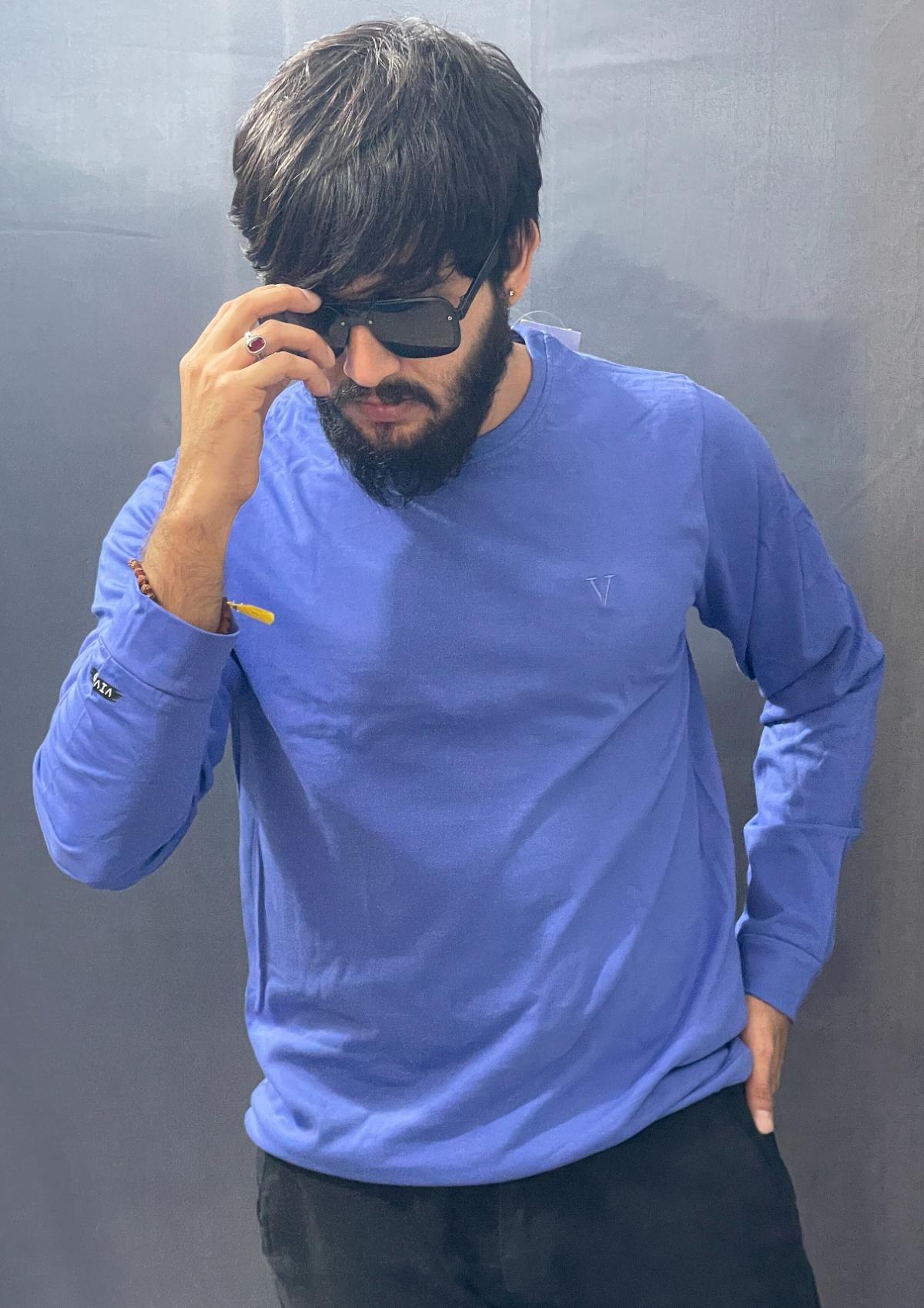 DARK BLUE ROUND NECH PLAIN TSHIRT 294 P120