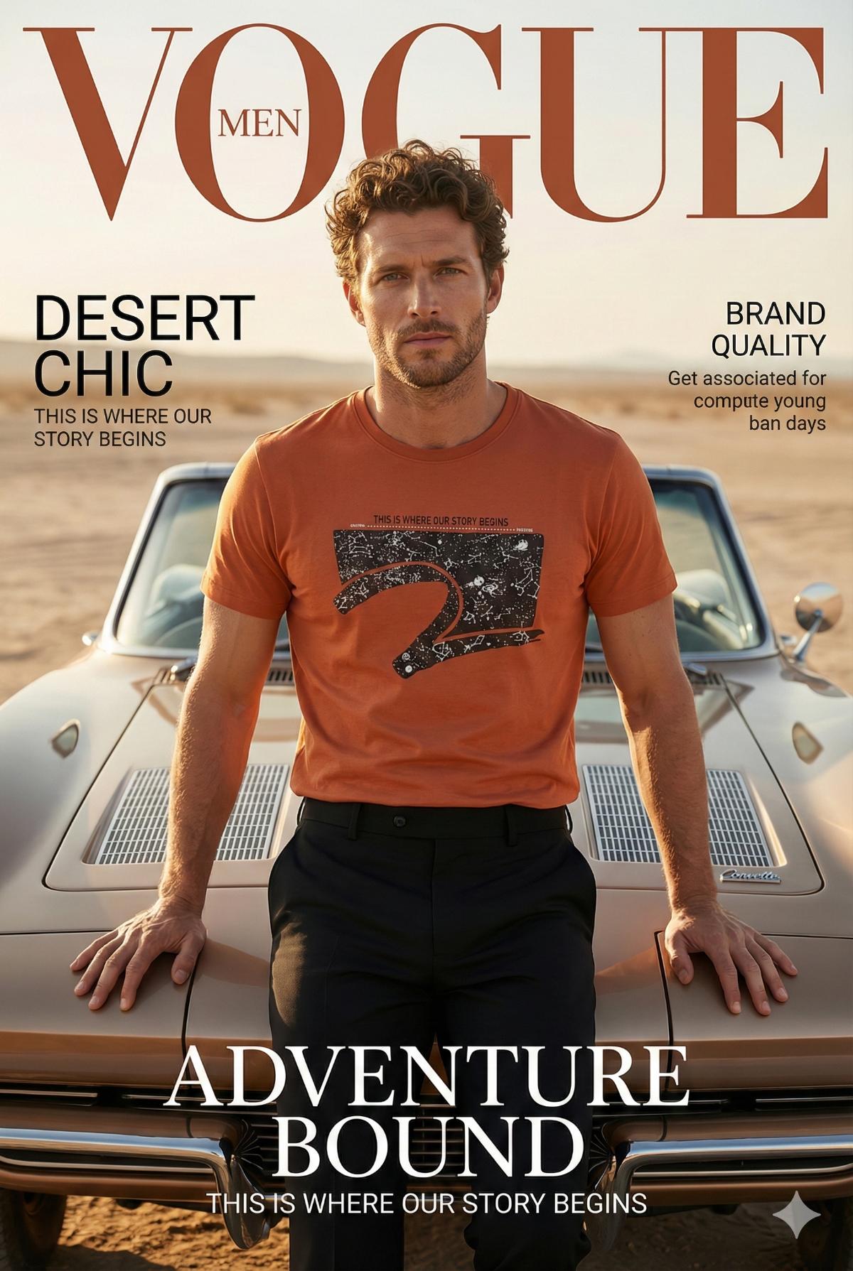 ORANGE POSTER HALF SLEEVE PRINTED TSHIRT 340 P153