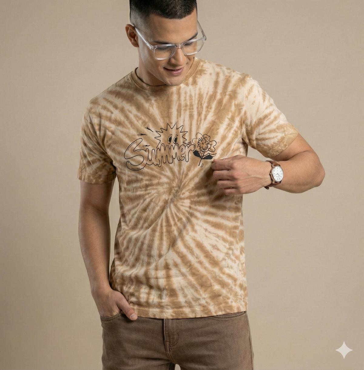 CREAM & COFFEE PRINTED TSHIRT 347 P104