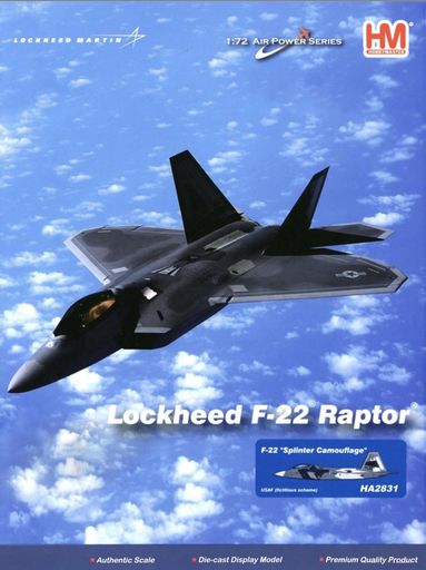 Hobby Master HA2831 1:72 United States Air Force Lockheed Martin F-22 ...