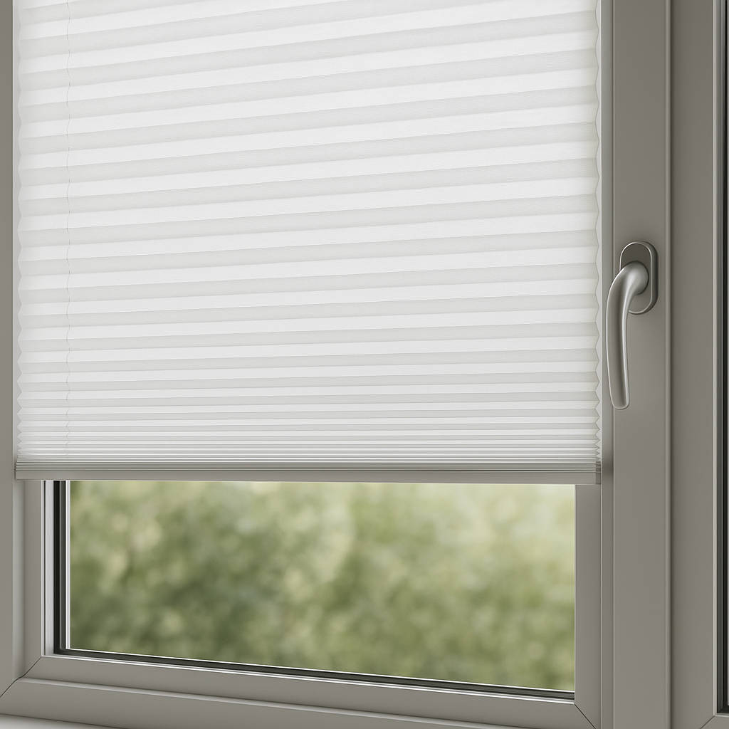 vindusnær montering av plissegardin 