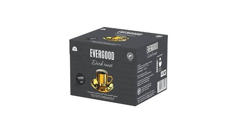Kaffelageret Evergood Dark Roast Kapsel 16stk. 3 pk a 16stk Fyldig og Aromatisk Kaffe