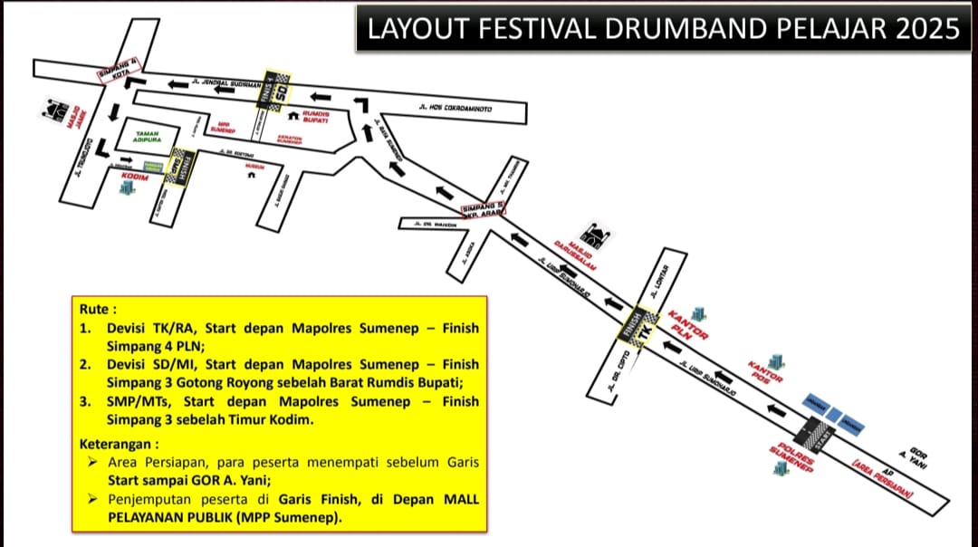 Siap Bergema, Festival Drumband Pelajar 2025 Kembali Ramaikan Sumenep dengan Rute Spektakuler!