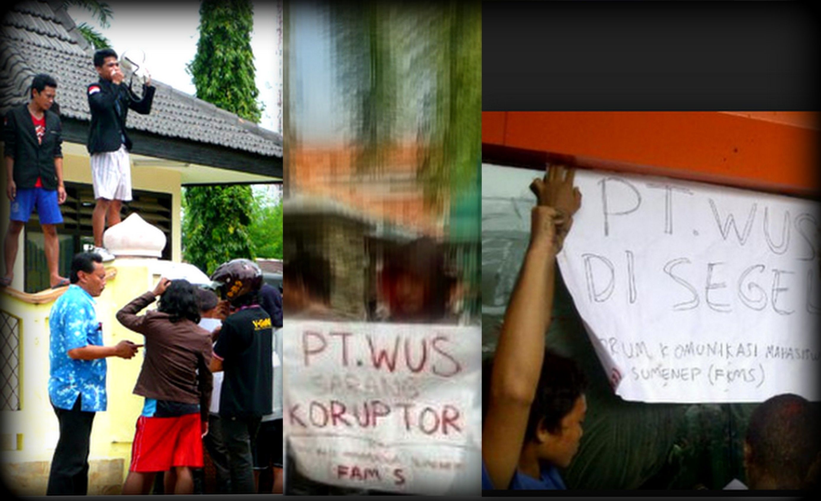 Jelang Pilkada, Kantor PT WUS diguncang Aksi Mahasiswa