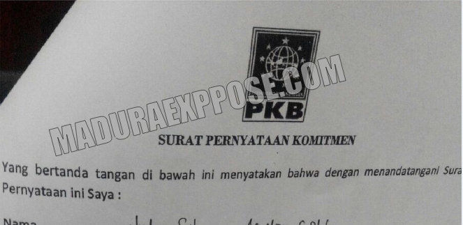Surat Pernyataan Komitmen Pendamping Desa berlogo PKB