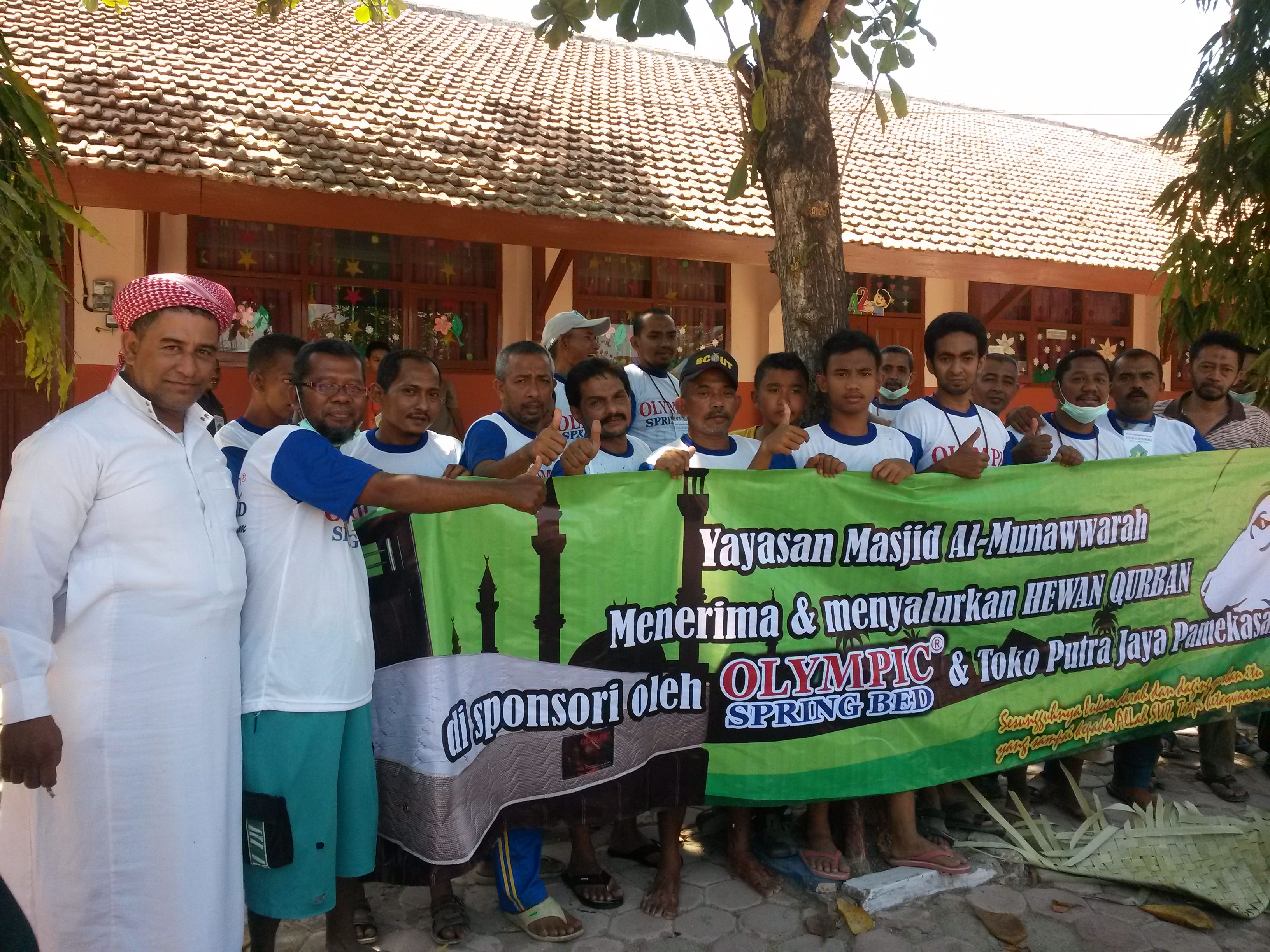 Serunya Qurban Olimpyc Springbed Bareng Yayasan Almunawarah
