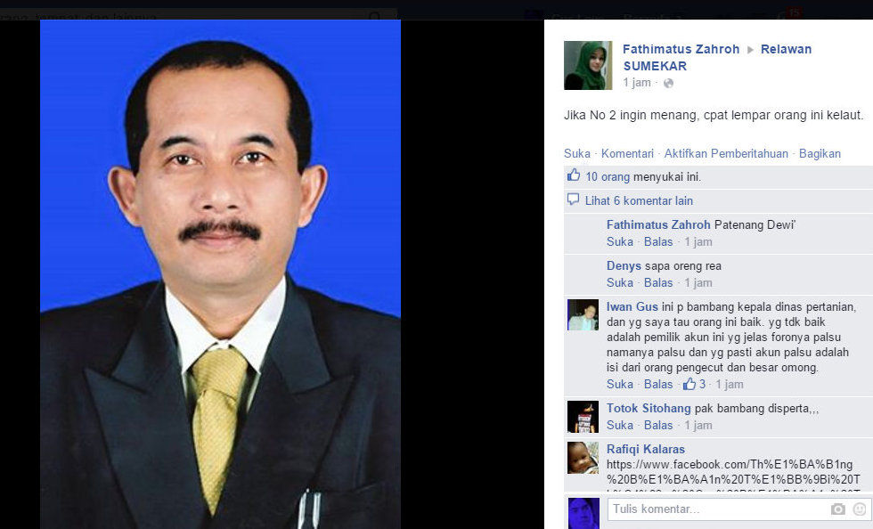 Geger Foto Kadis Pertanian Sumenep di Medsos
