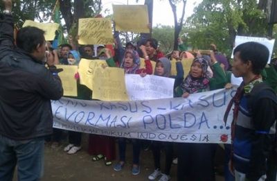 Aliansi Mahasiswa Unsuri Unjuk rasa Polda Jatim