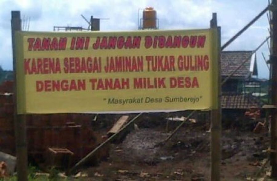 Warga Desa Sumberejo Tolak Pembangunan Pertokoan