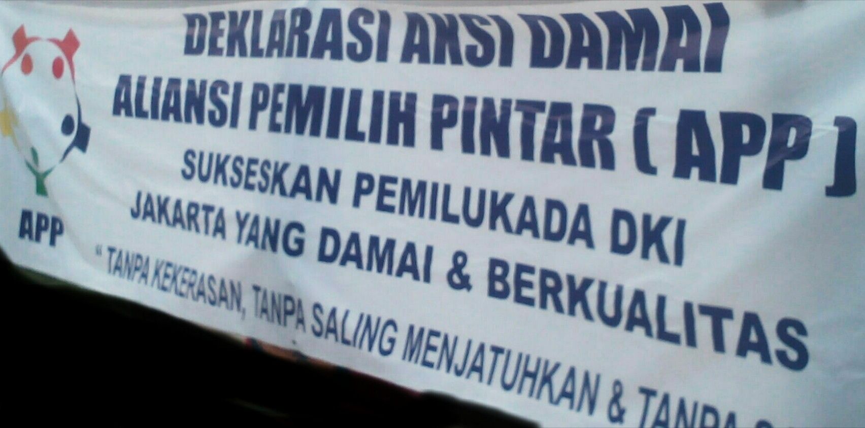 Aliansi Pemilih Pintar Sebar Spanduk Tolak Politisasi SARA