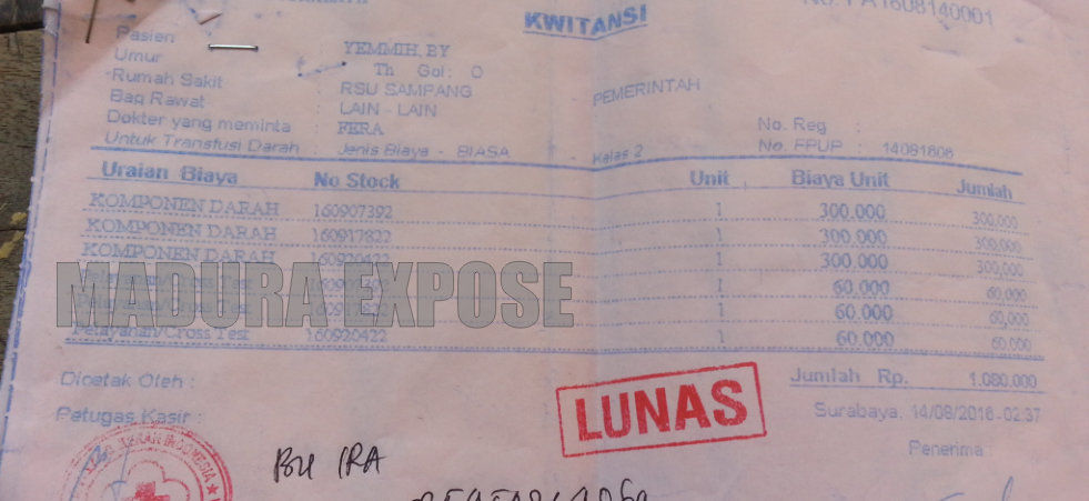 RSUD Sampang Tak Serius Kembalikan Uang Jaminan Pasien