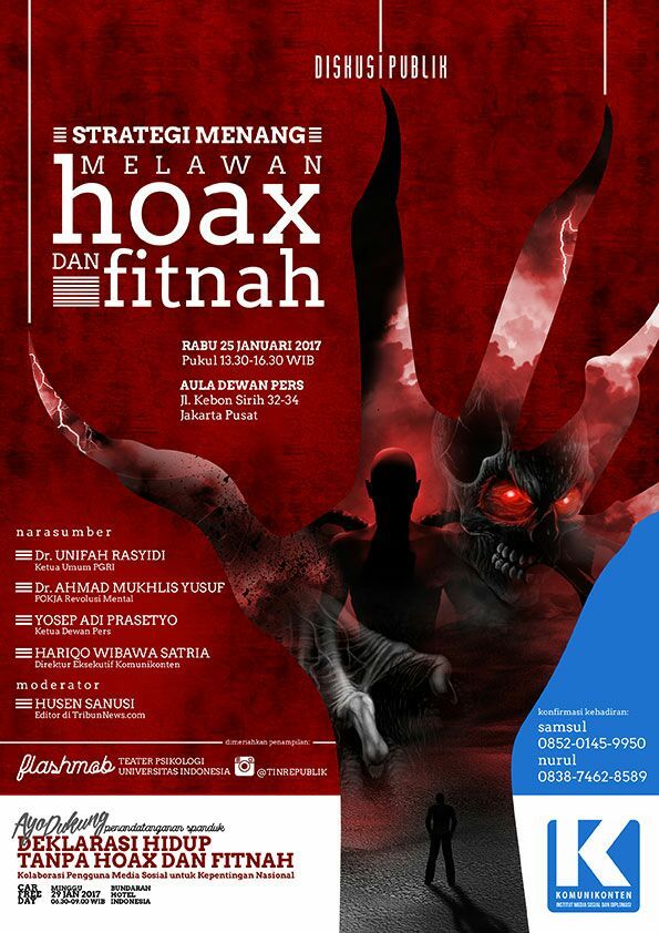 “Hoax Kronis, Komunikonten Bersama Pengguna Medsos Gelar Dialog dan Deklarasi”
