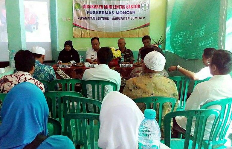 Mengintip Loka Karya Kesehatan Puskesmas Moncek Bersama  Forpimka Lenteng