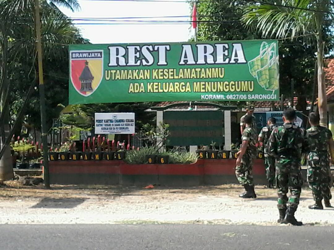 Kodim 0827 Dan Polres Sumenep Bangun Rest Area dan Pos Pantau Mudik Lebaran
