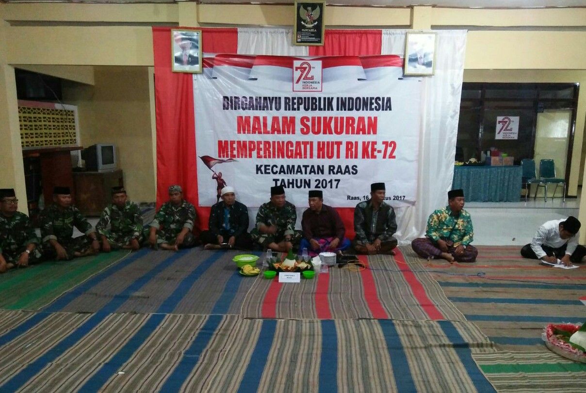 Danramil 0827/21 Raas Hadiri Tasyakuran HUT RI Ke-72