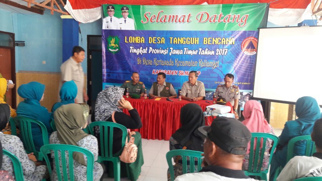 Danramil Kalianget Hadiri Penilaian Lomba Desa Tingkat Provinsi di Kertasada