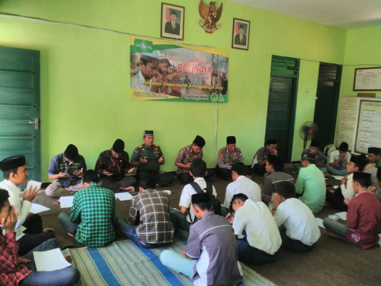Peduli Rohingya,Forpimka dan PAC IPNU  Ganding Gelar Doa Bersama