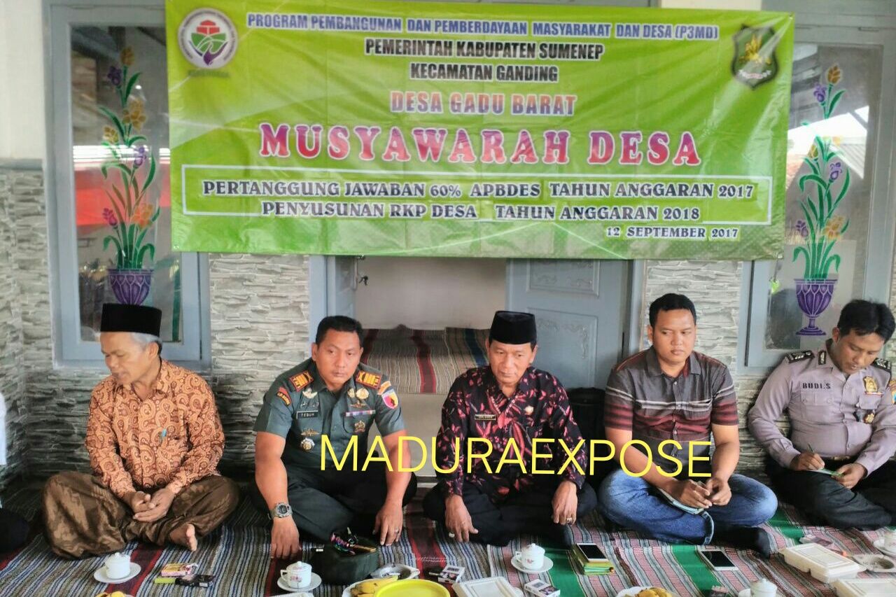 Danramil Ganding Hadiri Musyawarah Desa Gadu Barat