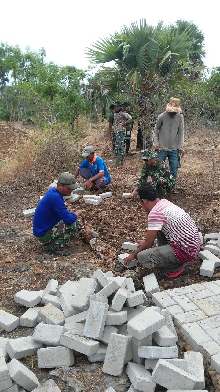 Berkah TMMD 100, Pavingisasipun Tergarap Tuntas