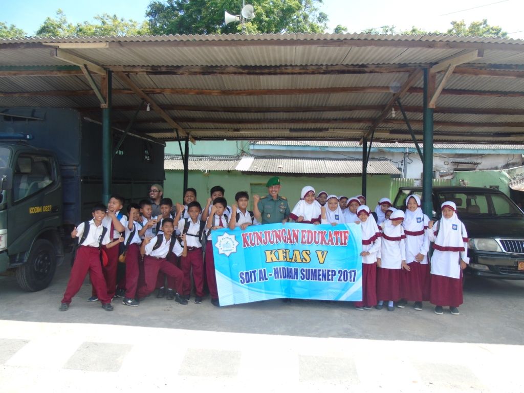 Kunjungan Edukatif  SD IT Al – Hidayah di Kodim 0827 Sumenep