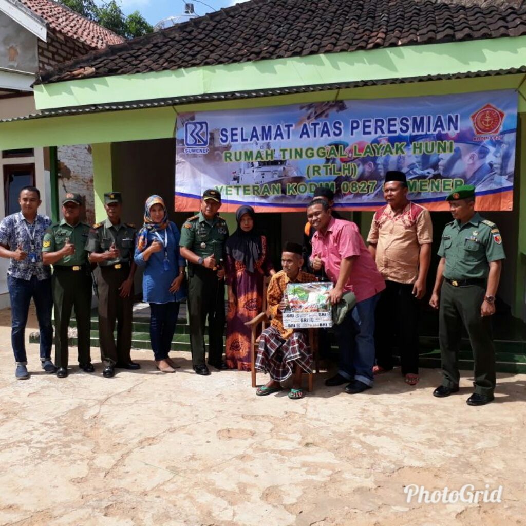 Dandim 0827/ Sumenep Resmi Serahkan Bantuan RTLH Veteran Pejuang