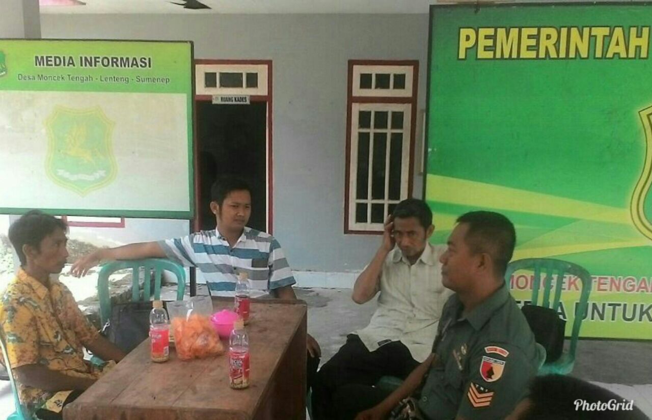 Babinsa Koramil Lenteng Anjangsana  Ke Balai Desa Binaan