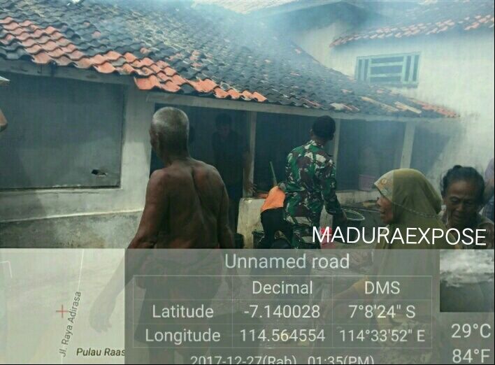 Tabung Meledak, Rumah Warga Terbakar di Pulau Raas Sumenep