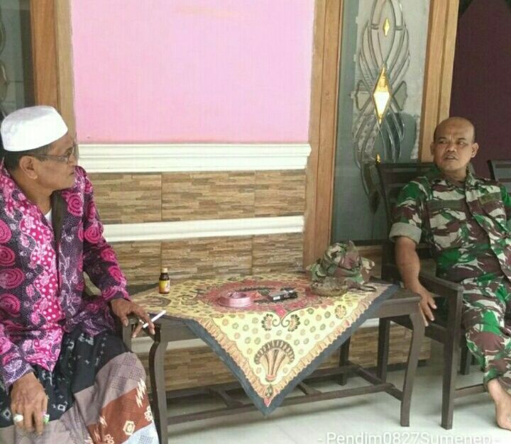 Sertu Nurwahyono Lakukan Komsos Bersama Tokoh Agama