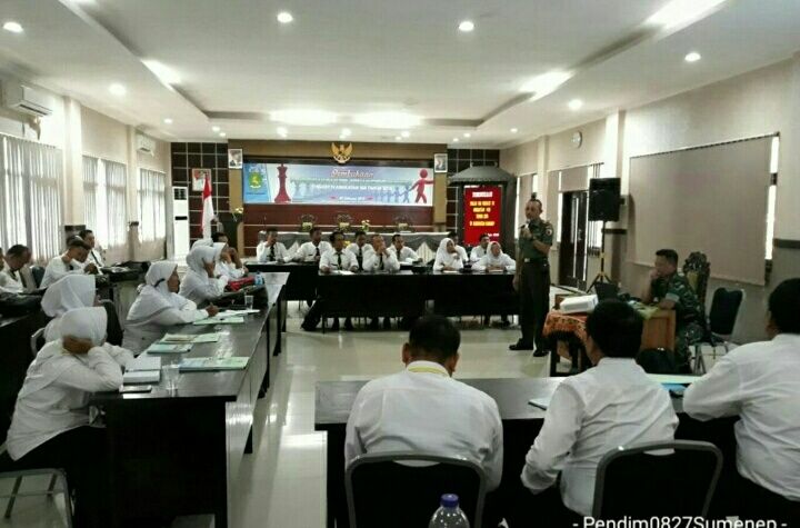 Danramil 0827/02 Kalianget Berikan Wasbang Kepada Eselon IV Angkatan 168 se-Kabupaten
