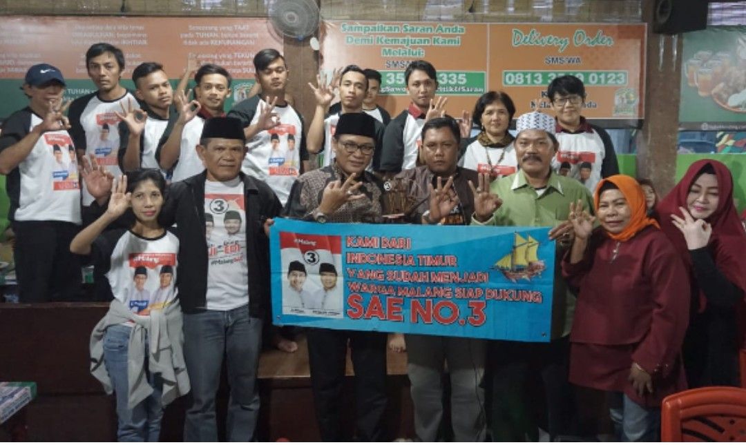 Malang Bergerak!  Komunitas Indonesia Timur  Deklarasikan Paslon Sutiaji-Edi (SAE)