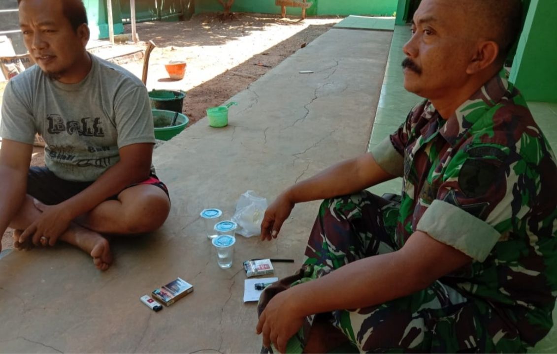Tugas Rutin Babinsa Koramil 0827/23 Giligenting Melaksanakan Komsos Dengan Warga Binaan