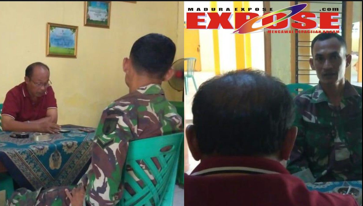 Serda Sutomo Babinsa 0827/01  Silaturahmi Dengan Perangkat Desa Pamolokan