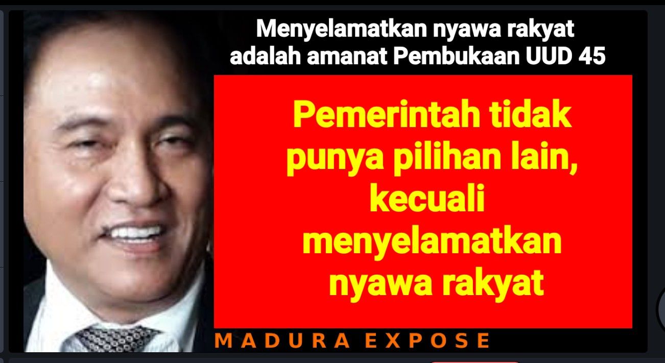 Yusril Ingatkan Tugas Pemerintah Lindungi Nyawa Rakyat