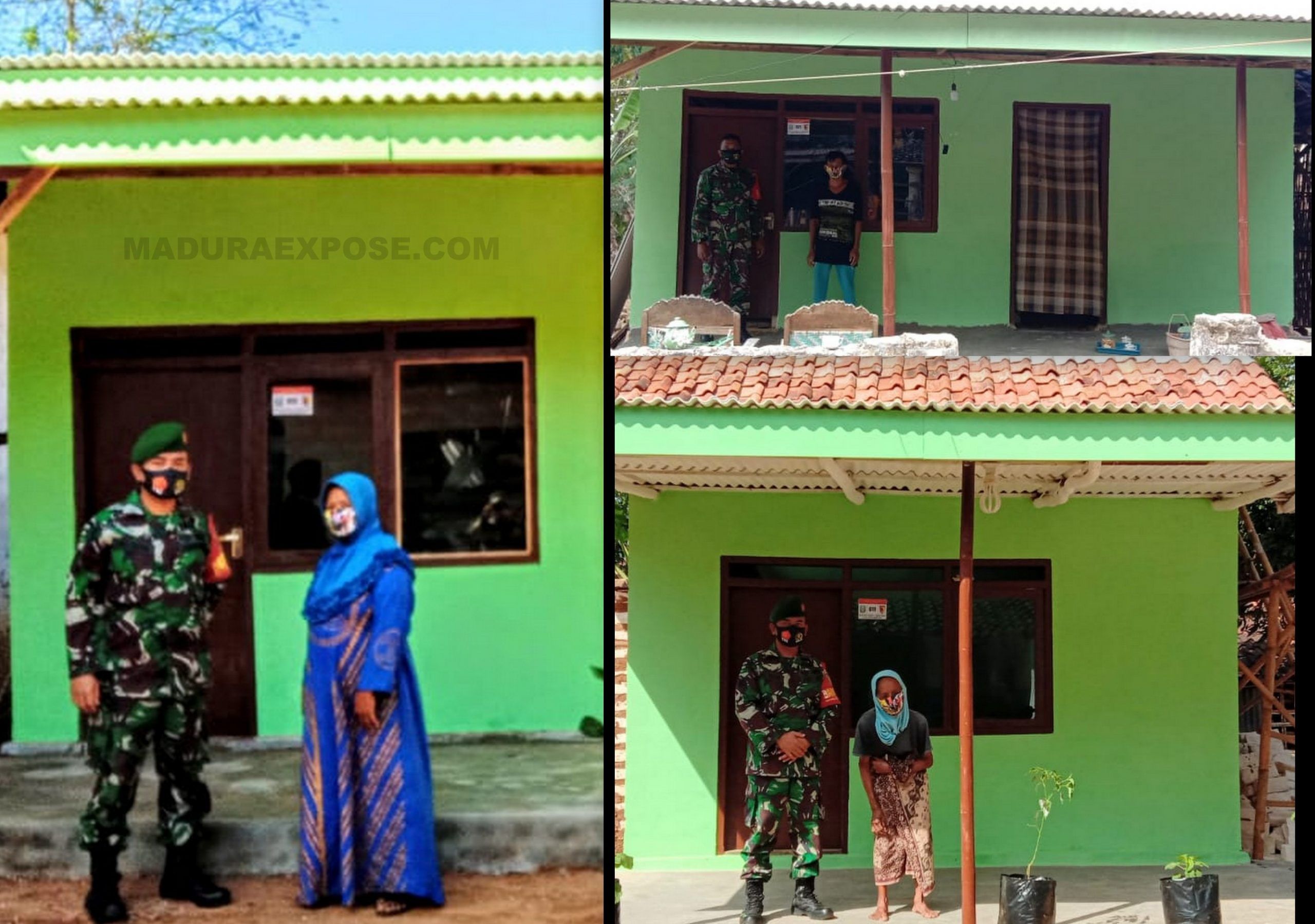 Babinsa Koramil Lenteng Serka Juli Teguh Gotong Royong Rehab Rumah Tak Layak Huni