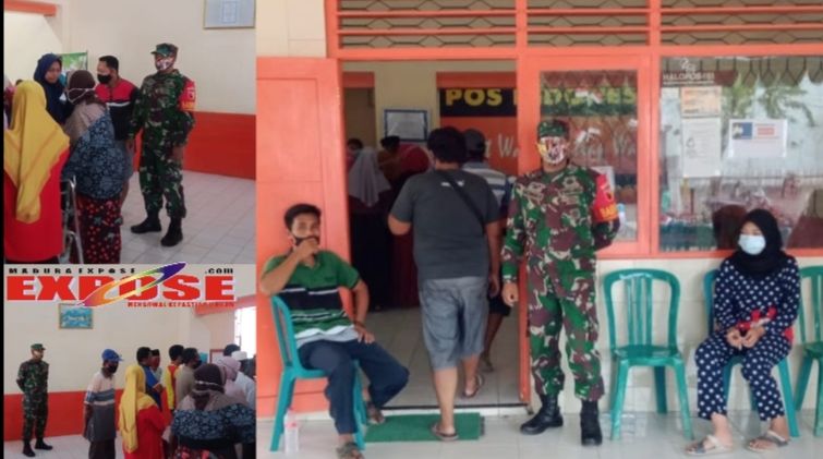 Babinsa Koramil Kalianget Giat Komsos pendampingan Distribusi BLT  Tahap VII