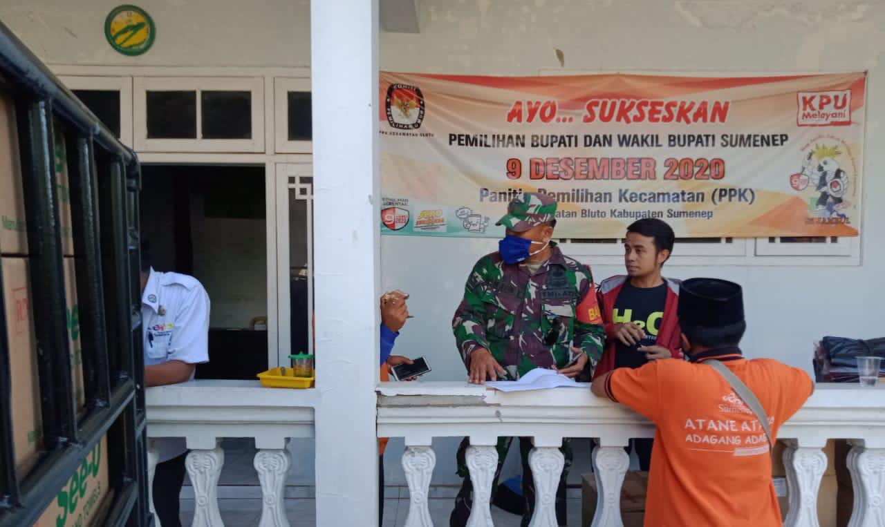 Babinsa Koramil 0827/04 Bluto  Serda Afik Giat Pendataan Logistik APD Pilkada