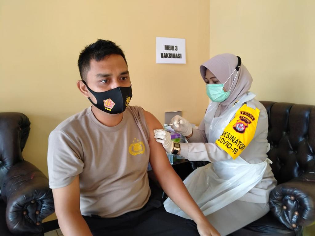 118 Personel Polda Banten di Vaksin Pada Hari Ke 10