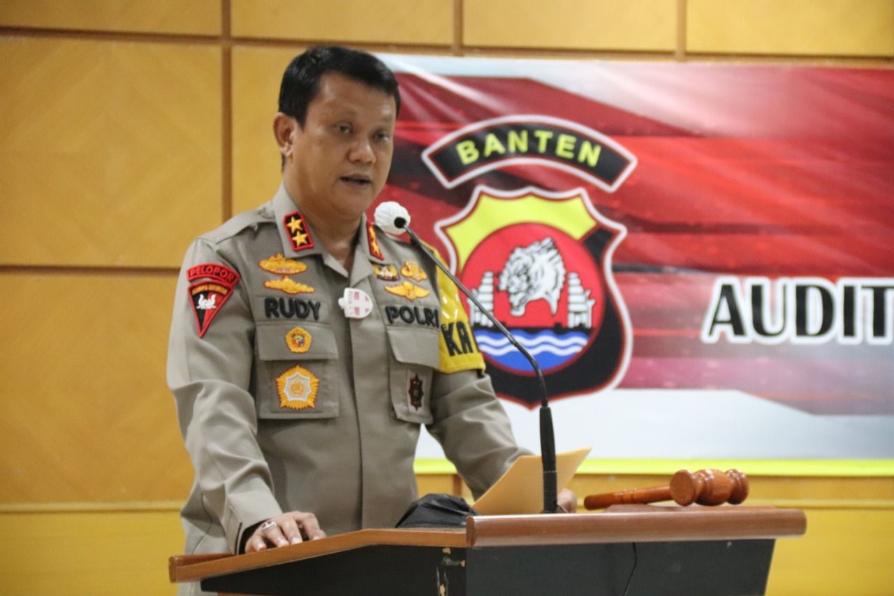 Kapolda Banten Buka Taklimat Awal Audit Kinerja Itwasda Tahap I Tahun 2021