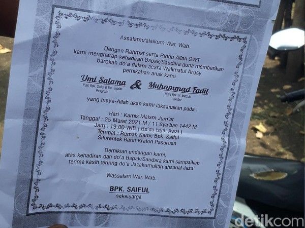 Mempelai Wanita di Pasuruan Meninggal, Jam Akad Nikah Jadi Waktu Pemakaman