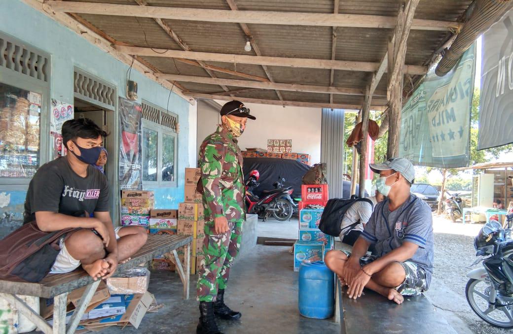 Antisipasi Penyebaran Covid-19,  Koramil Giligenting Himbau Warga Binaan Terapkan Prokes