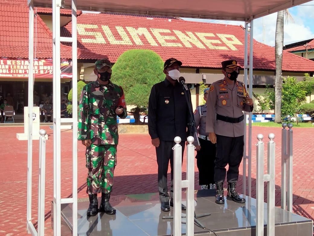 Apel Gabungan TNI, Polri dan Pemkab Sumenep dalam rangka Kesiapan Pengamanan Larangan Mudik