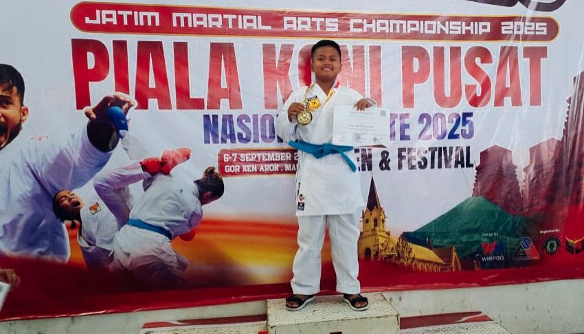 Anak MIN 2 Sumenep Ngasih “Dampuk” di Kejuaraan Karate Nasional, Juara 1 Bro!