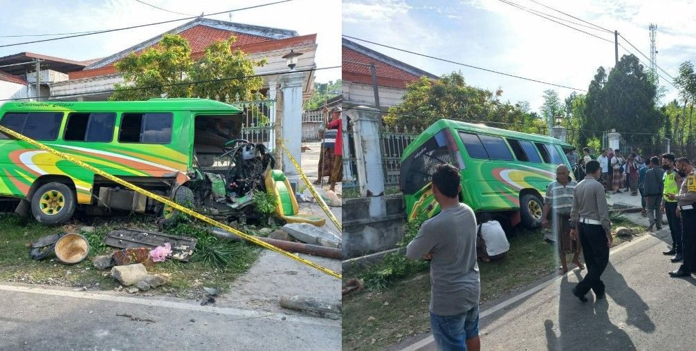 Gegara Ban Pecah, Dua Penumpang Minibus Tewas di Sumenep